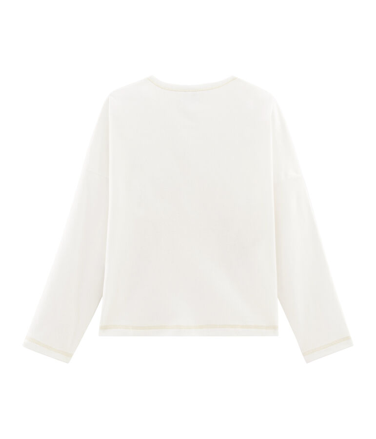 T-shirt serigrafata bambina bianco MARSHMALLOW