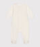 Pigiama neonato in velluto bianco MARSHMALLOW/grigio GRIS