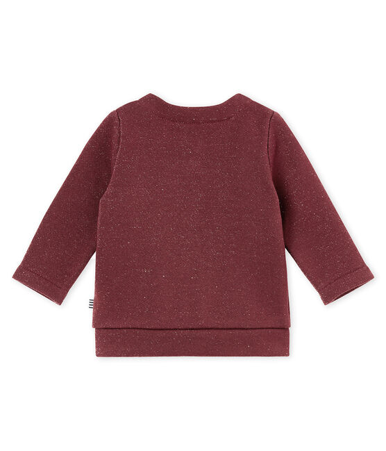 Cardigan per bebé femmina in molleton scintillante rosso OGRE/giallo DORE