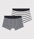 Confezione di 2 boxer a righe ragazzo