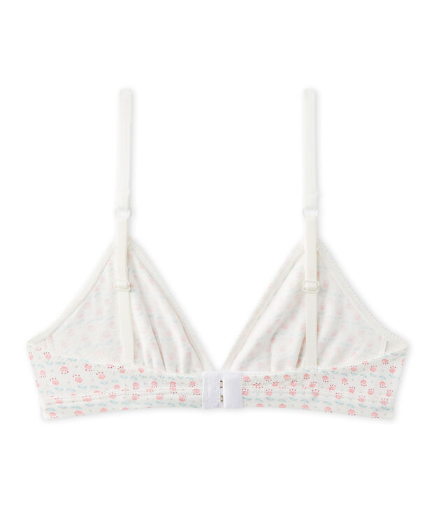 Reggiseno a triangolo con stampa bianco/multicolore