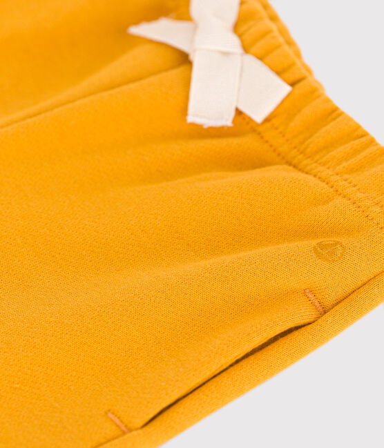 Pantaloni in tessuto felpato per bebè giallo BOUDOR
