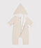 Tutina lunga in ovattina con cappuccio in cotone per bebè beige MONTELIMAR CHINE