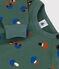 Maglia per bebè con stampa a funghi in cotone verde VALLEE/ecru MULTICO