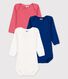 Confezione da 3 body a maniche lunghe in cotone