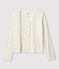 Cardigan in cotone/lino tinta unita Donna bianco MARSHMALLOW