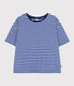 T-shirt LE BOXY in spugna di cotone rigata donna