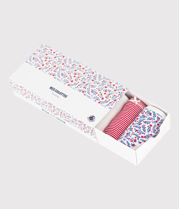 Confezione da 5 slip bambina fantasia Parigi in cotone multicolore