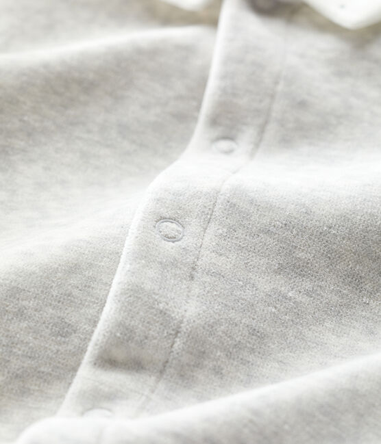Tutina pigiama bebè in cotone biologico grigio BELUGA CHINE