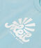 T-shirt a maniche corte in cotone tinta unita neonato blu AQUATIC