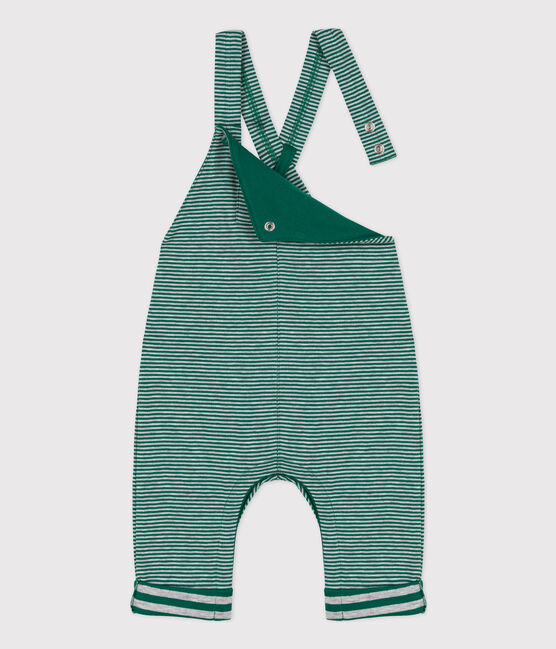 Salopette lunga neonato millerighe in tubique EVERGREEN/ FUMEE