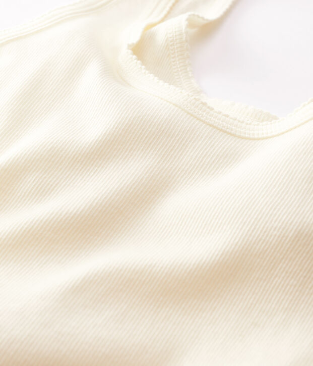 Canottiera lana e cotone Donna bianco