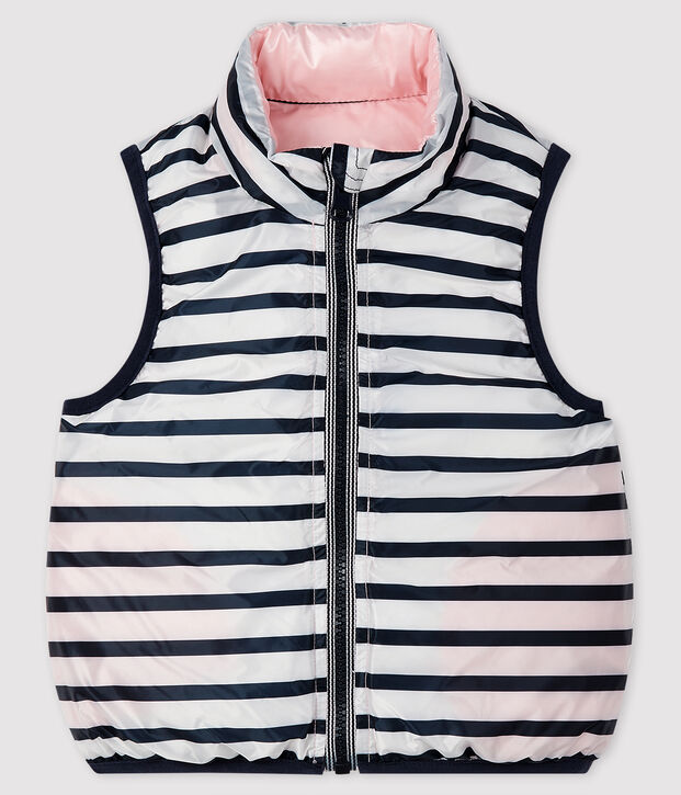 Piumino beb&egrave; reversibile rosa