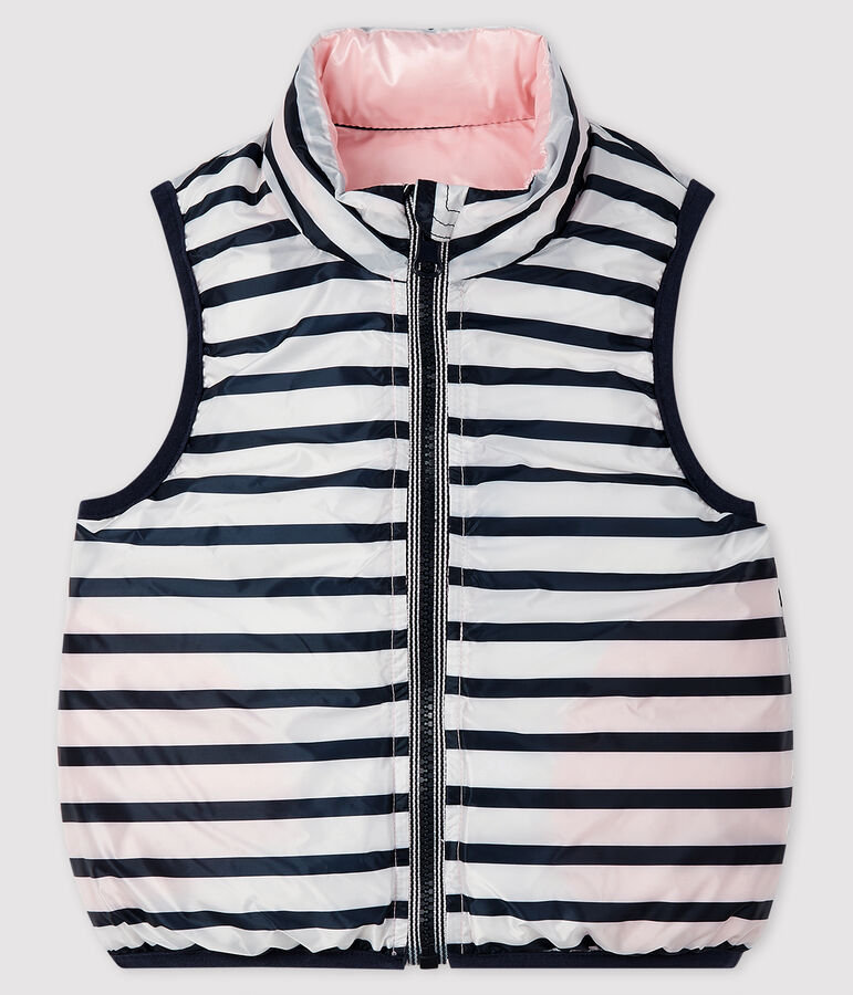 Piumino beb&egrave; reversibile rosa MINOIS