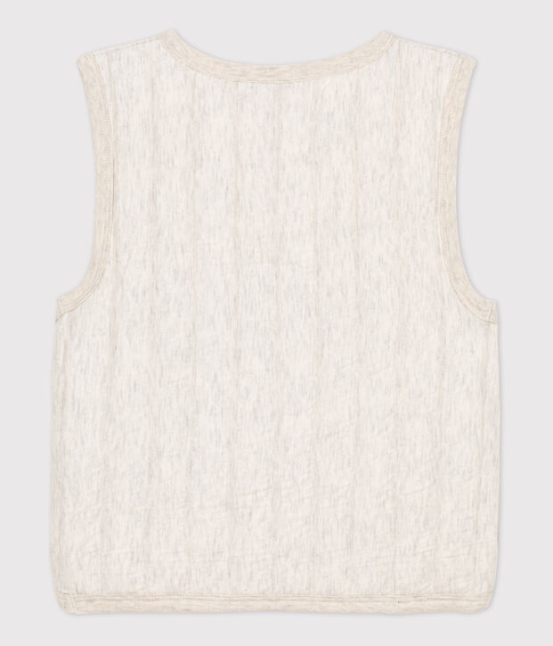 Gilet senza maniche in tubique bambino unisex beige