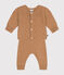Set 2 pezzi in maglia neonato marrone CUIVRE