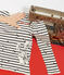 T-shirt marinière donna beige COQUILLE/blu SMOKING
