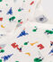 Pigiama bebè in cotone con stampa Parigi bianco MARSHMALLOW/bianco MULTICO