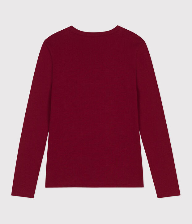 T-shirt L'Iconique a maniche lunghe in cotone donna rosso