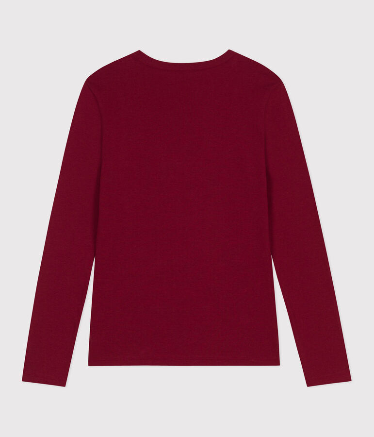 T-shirt L'Iconique a maniche lunghe in cotone donna rosso