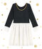 Abito doppio tessuto con paillettes blu SMOKING/giallo DORE