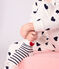 3 paia di calzini in cotone a righe e cuori bambino variante 1