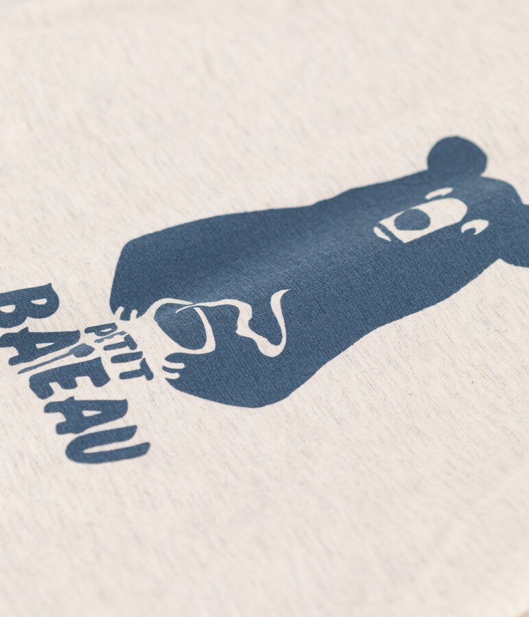 T-shirt a maniche lunghe in jersey per beb&egrave; beige