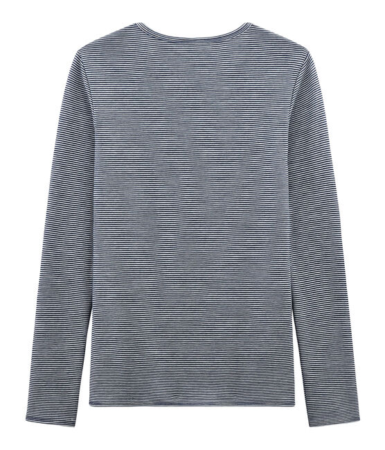 T-shirt a maniche lunghe super caldo donna blu SMOKING/bianco MARSHMALLOW