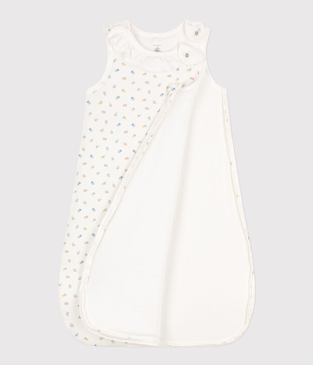 Sacco nanna a fiori in cotone TOG 2 bianco/multicolore