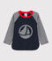T-shirt colorblock bebè maschio blu SMOKING/bianco MARSHMALLOW