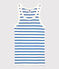 Canottiera L'ICONIQUE in cotone bio Donna bianco MARSHMALLOW/blu DELFT