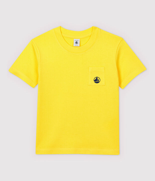 T-shirt maniche corte in jersey bambino giallo