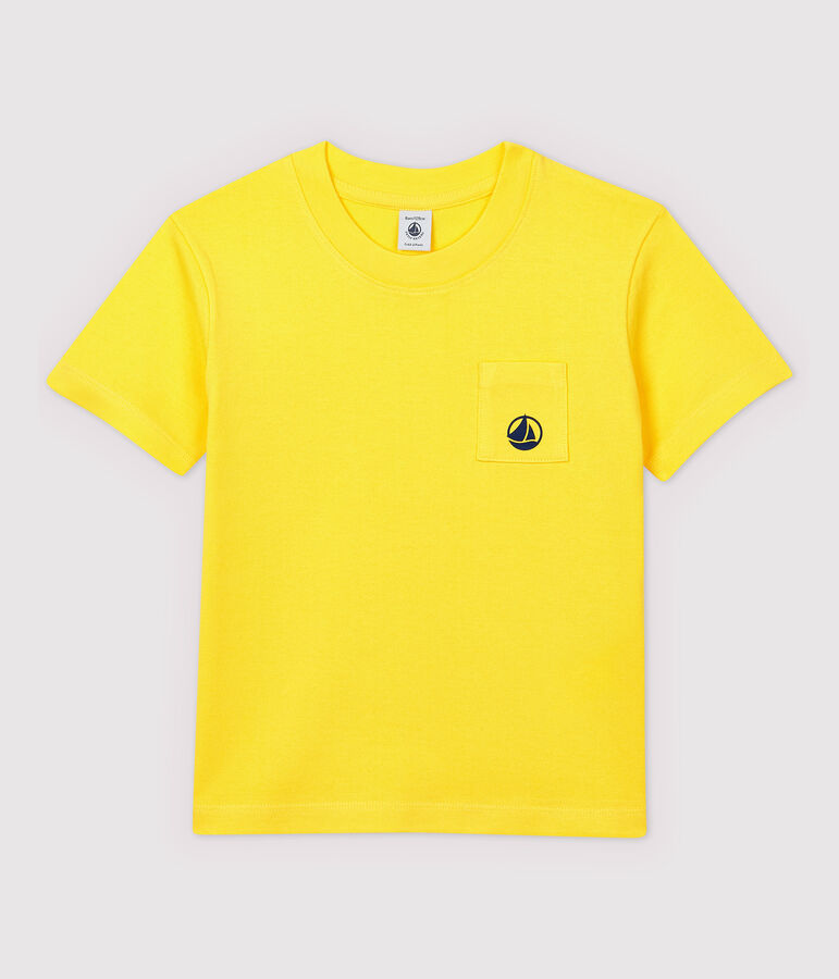 T-shirt maniche corte in jersey bambino giallo