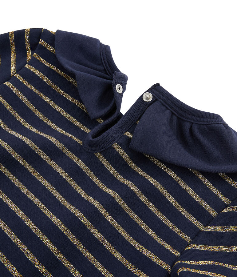 T-shirt in jersey bambina blu SMOKING/giallo OR