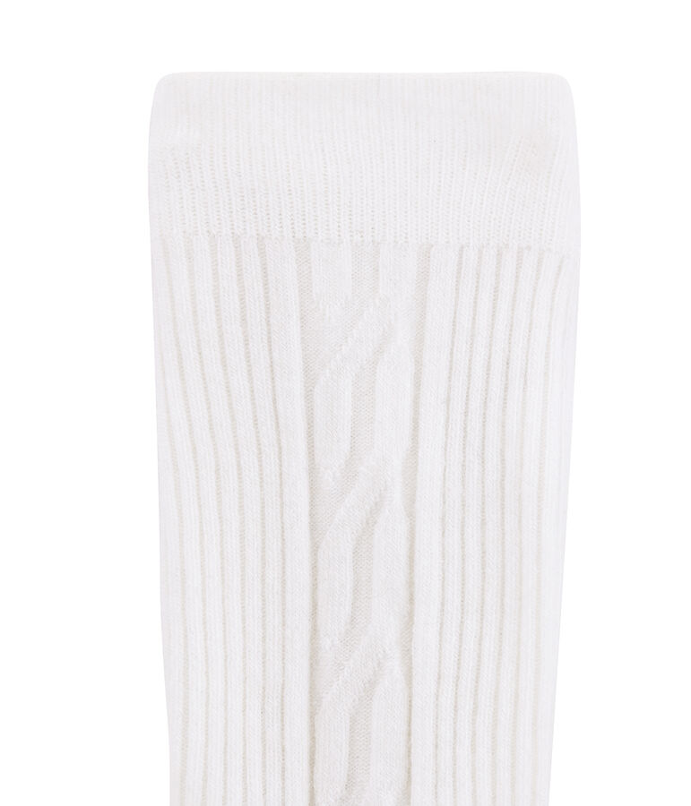 Collant caldo bambina bianco