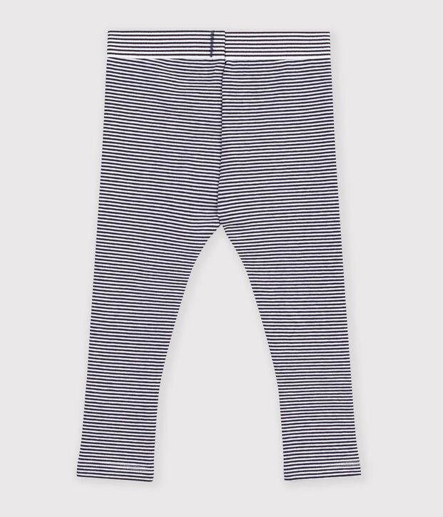 Leggins in cotone a righe neonato blu/bianco