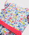 Abito a manica corta in popeline bambina bianco MARSHMALLOW/bianco MULTICO