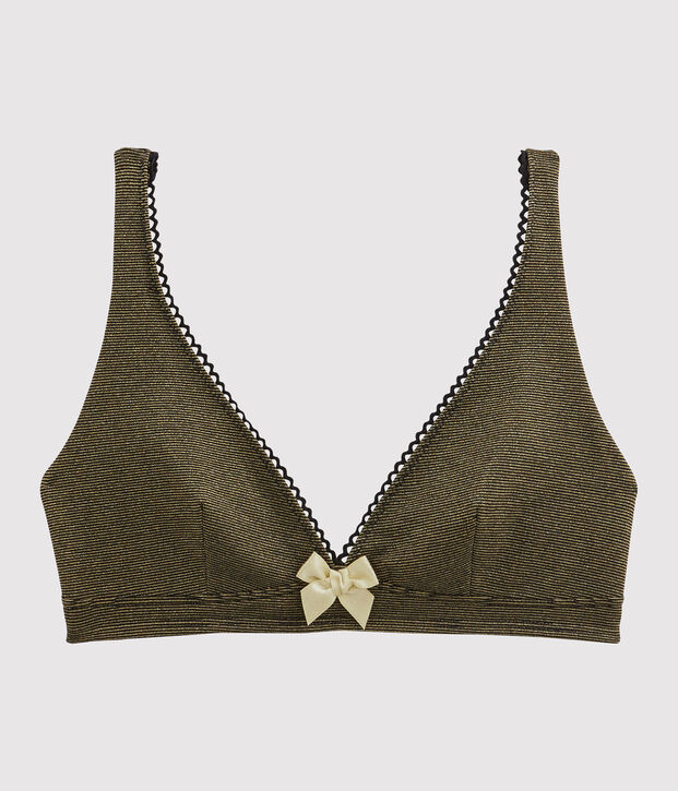 Reggiseno a triangolo donna nero/giallo