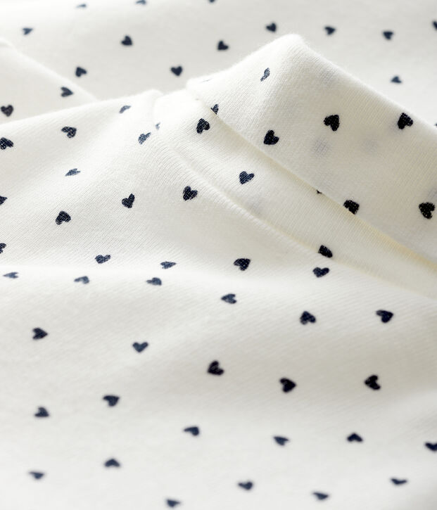 Body manica lunga e collo alto beb&egrave; bianco/blu