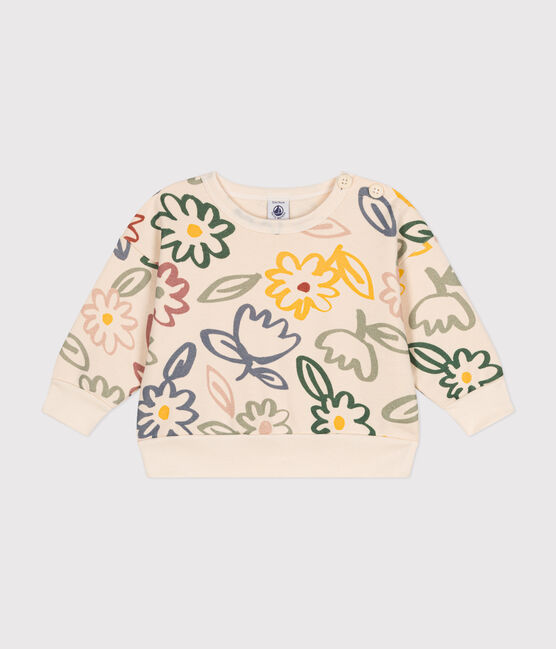 Maglia in tessuto felpato neonato bianco AVALANCHE/ MULTICO