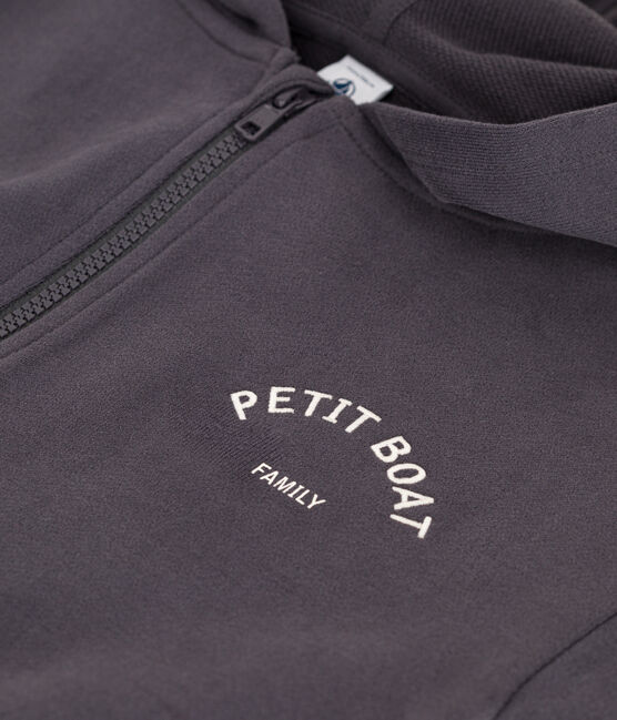 Felpa petit Boat con zip e cappuccio bambino grigio DUMBO