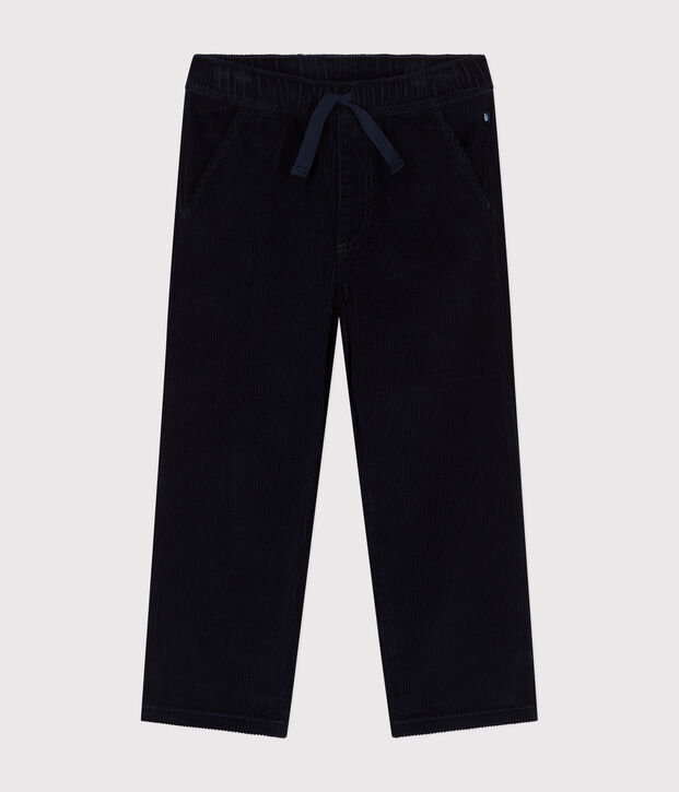 Pantaloni dritti in velluto bambino blu