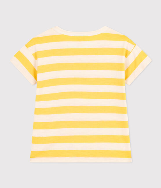 T-shirt rigata in jersey fiammato bambino giallo NECTAR/ AVALANCHE