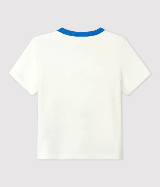 T-shirt bebè a maniche corte in cotone con motivo marinaro bianco MARSHMALLOW