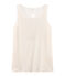 Canottiera donna in lino cangiante bianco MARSHMALLOW/rosa COPPER
