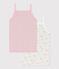 Set di canotte bambina in cotone traforato a fiori multicolore