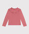 T-shirt a maniche lunghe a costine bambina rosa ROSEWOOD