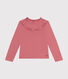 T-shirt a maniche lunghe a costine bambina