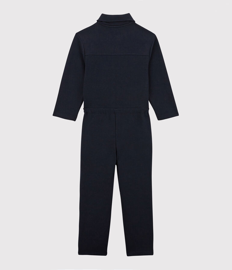 Tutina bambina in cotone stampato blu