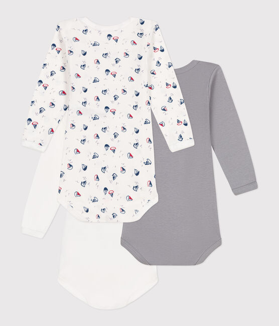 Set di 3 body a maniche lunghe in cotone neonato variante 4